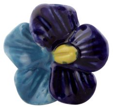 Navy Blue And Turquoise Ceramic Flower Knob Online